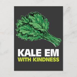 Funny Vegan Saying - Kale Healthy Food Veggie Gift Postcard