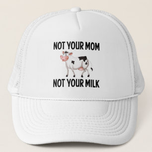 Funny Vegan, Vegetarian Cow / Milk Quote Trucker Hat