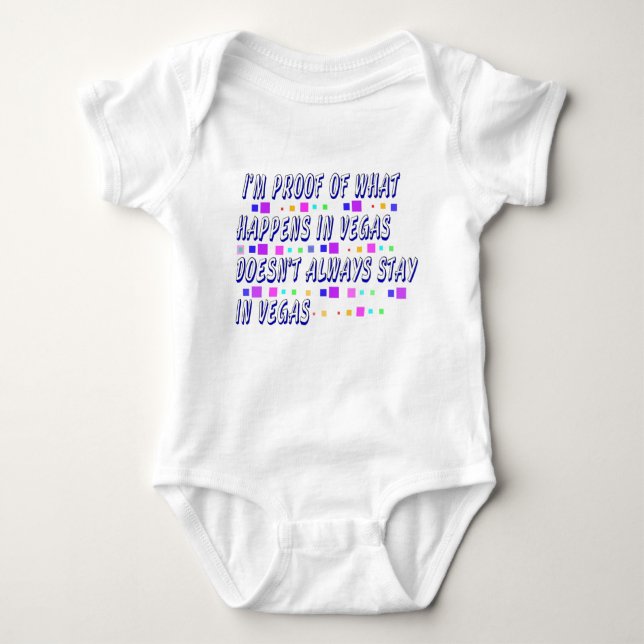 Funny Vegas Baby Onsie Bodysuit (Front)