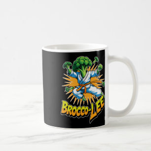 Funny Vegetable Design Brocco Lee In Karate Action Coffee Mug