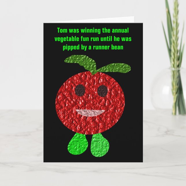 Funny Vegetable Greeting Card (Front)