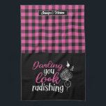 Funny Vegetable You Look Radishing Plaid Pattern Tea Towel<br><div class="desc">Funny and cool kitchen towel to make cooking more fun. Personalised gift for family and friends who love cooking, baking and trying new recipe in the kitchen. Customise the wording to fit your occasion. You can use the Design Tool to further change the font type, font colour and font size....</div>