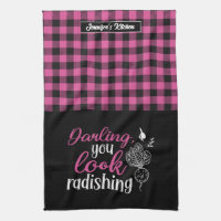 Funny Vegetable You Look Radishing Plaid Pattern