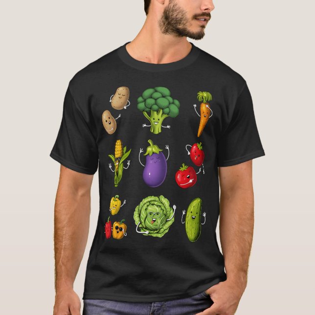 Funny Vegetables T-Shirt (Front)