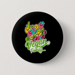 Funny Vegetarian Cool Veggie Fruits Veganism World 6 Cm Round Badge