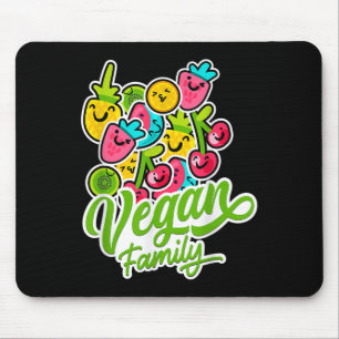 Funny Vegetarian Cool Veggie Fruits Veganism World Mouse Pad