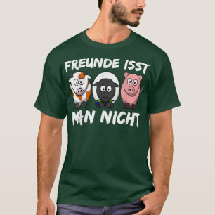 Funny Vegetarian Saying and Funny Animal Motif Ve T-Shirt