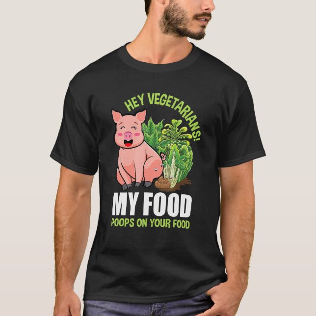 Funny Vegetarian Saying Veggie Plant Based Vegan M T-Shirt (Front)