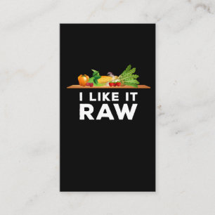Funny Veggie Foodie Vegetarian Joke Raw Food Lover Business Card