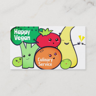 funny veggies fruits high five cooking biz cards