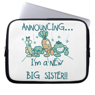 Funny Veggies New Big Sister Laptop Sleeve