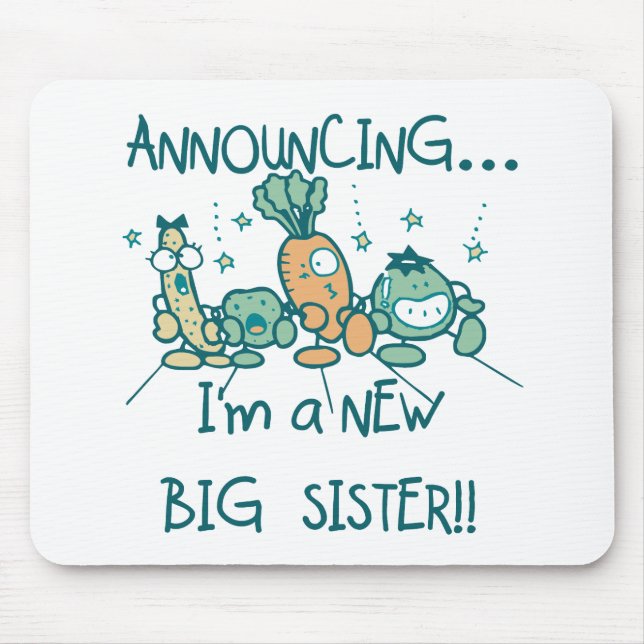Funny Veggies New Big Sister Mouse Pad (Front)