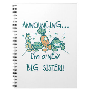 Funny Veggies New Big Sister Notebook