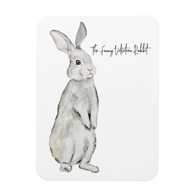 Funny velvet rabbit card magnet (Vertical)