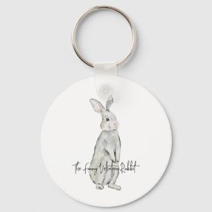 Funny velvet rabbit magnet key ring