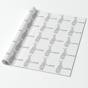 Funny velvet rabbit wrapping paper