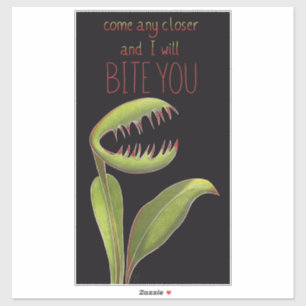Funny Venus Flytrap with Warning Message