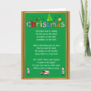Funny Verse Christmas Holiday Card