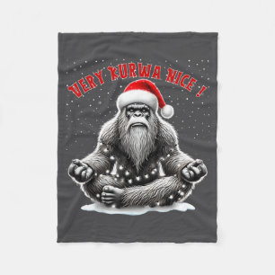 Funny Very Kurwa Nice Lish English Sarcasm Quote M Fleece Blanket