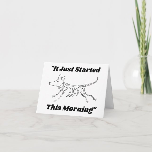 Funny Vet Quote: It Just Started PERSONALIZED Card (Front)