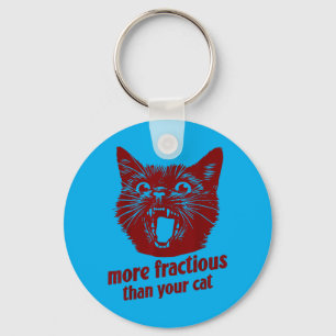 Funny Vet Tech Fractious Cat Humour Veterinary Key Ring