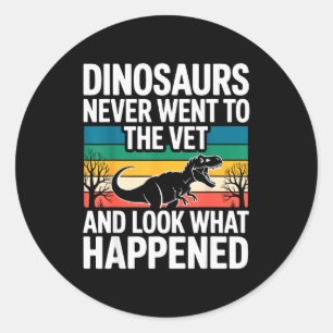 Funny Veterinarian Design For Men Women Vet Tech V Classic Round Sticker