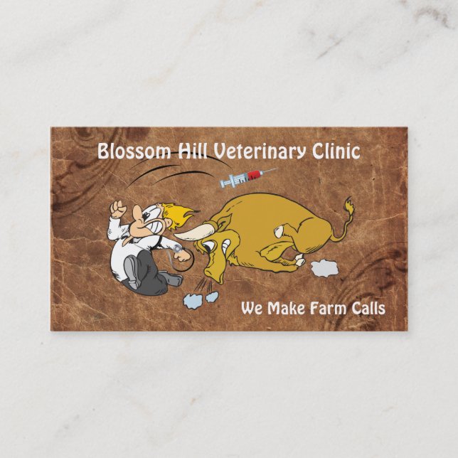 Funny Veterinary Business Card (Front)