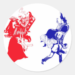 funny victorian marriage classic round sticker
