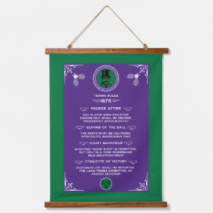 Funny Victorian Tennis Rules Art Hanging Tapestry