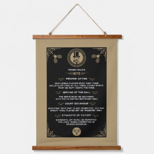 Funny Victorian Tennis Rules Art Hanging Tapestry