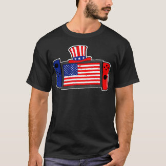 Funny Video Game 4th of July Gamer Kids American F T-Shirt