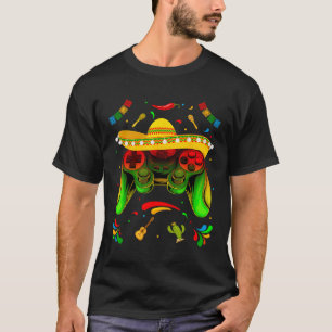 Funny Video Game Cinco De Mayo Boys Kids Let's Fie T-Shirt
