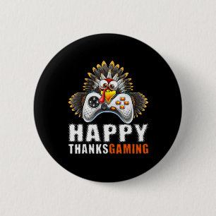 Funny Video Game Console Turkey Thanksgiving Gamer 6 Cm Round Badge