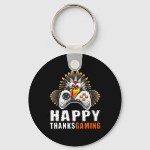Funny Video Game Console Turkey Thanksgiving Gamer Key Ring