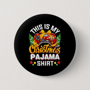 Funny Video Game Controller Christmas Santa Hat Ga 6 Cm Round Badge