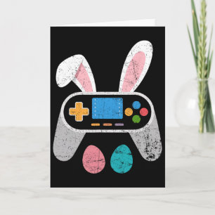 Funny Video Game Easter Bunny Gaming Controller Ga Card