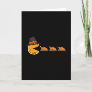 Funny Video Game Eating Turkey Thanksgiving Gamer Card