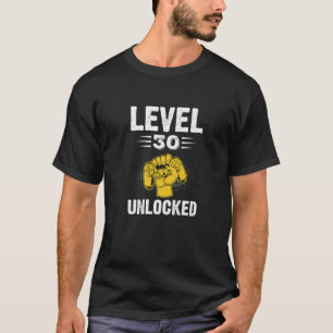 Funny Video Gamer 30Th Birthday Gifts Level 30 Unl T-Shirt