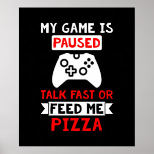 funny video gamer word art  poster