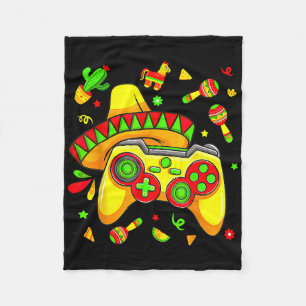 Funny Video Games Cinco De Mayo Gamer Boys Kids Le Fleece Blanket