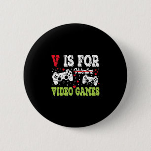 Funny Video Games Lover Valentine Day For Kids Boy 6 Cm Round Badge