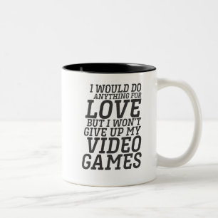 Funny Video Games Player Love Quote for Gamer Two-Tone Coffee Mug