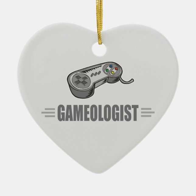 Funny Video Gaming Ceramic Ornament (Front)
