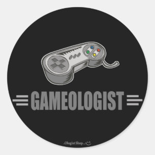 Funny Video Gaming Classic Round Sticker