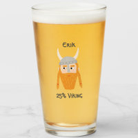 Funny Viking DNA Personalized Beer Glass