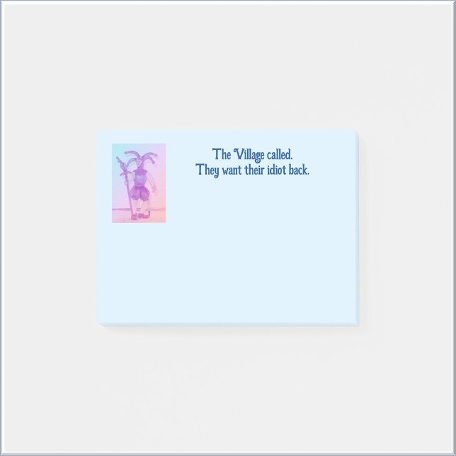 Funny Village Idiot  Post-it Notes (Creator Uploaded)