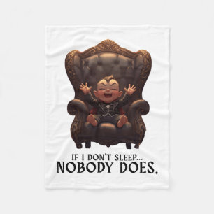 Funny Villain Baby Design Fleece Blanket