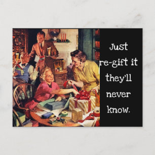 Funny Vintage 1950's Christmas Postcard