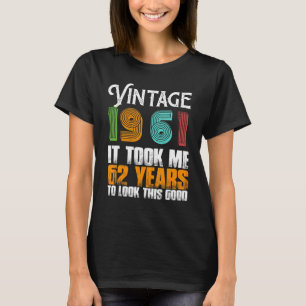 Funny Vintage 1961 62 Years Old Birthday Retro Fat T-Shirt