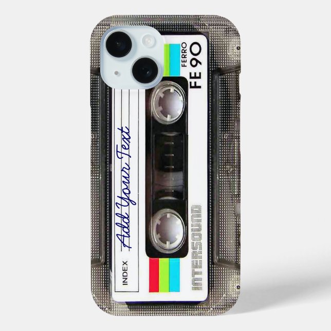 Funny Vintage 80s Retro Music Cassette Tape Case-Mate iPhone Case (Back)